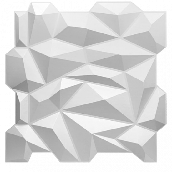 3D Wall Panel Shapes 50x50 12 pcs set White